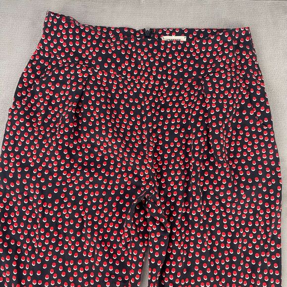 L'AGENCE Abrinne Pants Women 10 Black‎ Multi 100% Silk Hidden Back Zip Designer - Picture 6 of 16